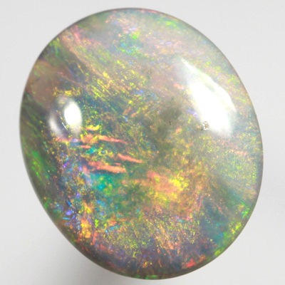 SOLID SEMI BLACK OPAL Bright flame of red, orange and green